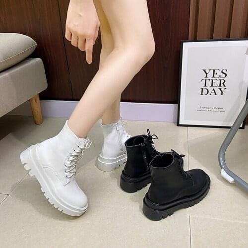 2021 Newest Motorcycle Boots Autumn Winter Boots Shoes Women Genuine Leather Ladies Boots Wool Warm Non-slip Womens Ankle Boots