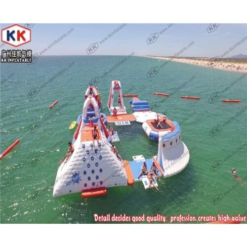 Huge Inflatable Lake River Seated Floating Water park climbing