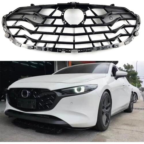 Fit for Mazda 3 AXELA 2018-2020 Car Front Racing Grille Trim Racing Grille around trim cover Radiator Bumper Grill