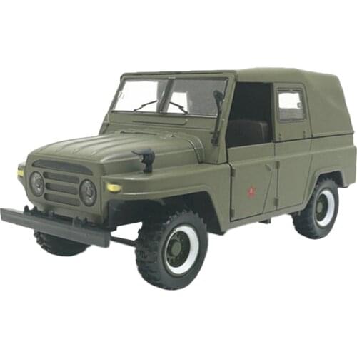 Realistic Jeep Car Pull Back with Sound and Light Birthday Gifts Army Green