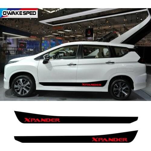 Carbon Fiber Sport Stripes For Mitsubishi Xpander MPV 4-motion Style Car Door Side Skirt Sticker Auto Body Decor Vinyl Decals