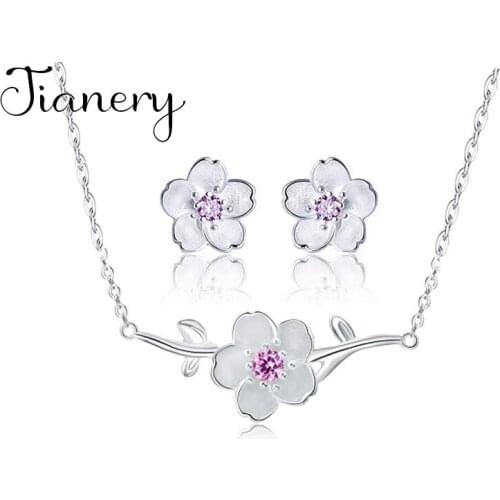 Bridal Jewelry Sets Fashion Zircon Flower Necklaces for Women Wedding Jewelry Bijoux