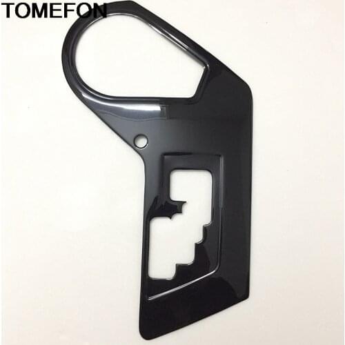 TOMEFON For Toyota RAV4 2016 2017 2018 LHD Special Paino Black Wood Paint Carbon Front Gear Shift Switch Panel Inner Cover Trim
