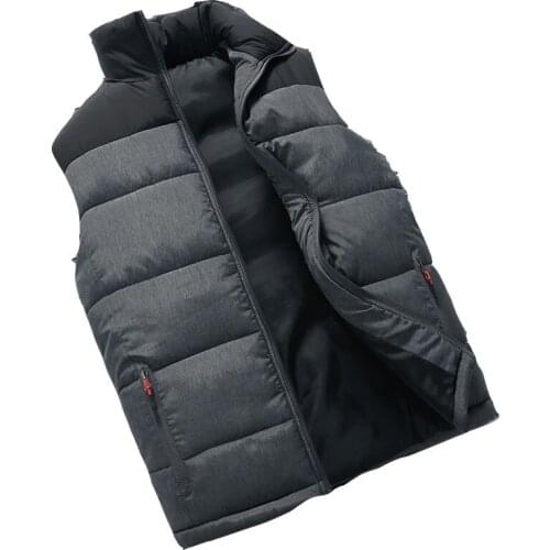 Vest Waistcoat Winter Sleeveless jacket Men Warm Down Vest Jacket for Men Winter Sleeveless Jackets Coat Plus Size 4XL