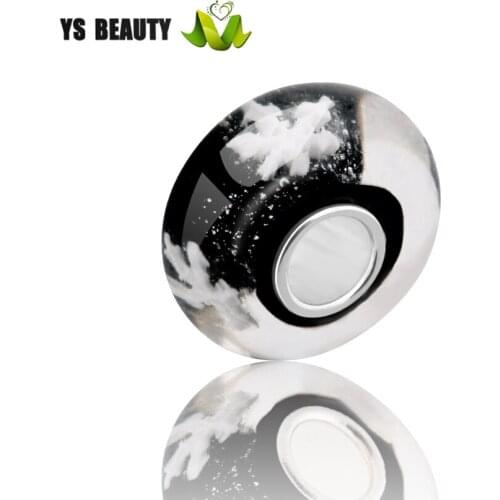 Winter snow glass beads manufacturers original amulet Silver 925 original bracelet beads sterling silver DIY jewelry gift sales