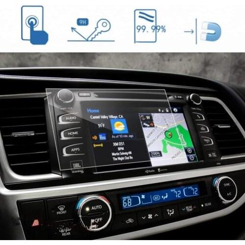 2014-2018 for Toyota Highlander LE Plus XLE Entune 8 Inch Car Navigation Screen Protector Tempered Glass Center Touch Screen