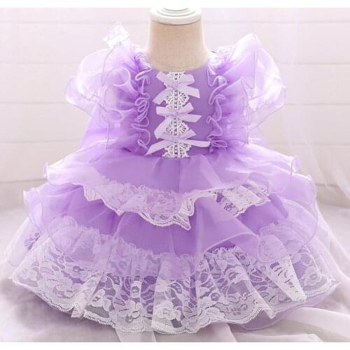 20201 New Year Christening Birthday Gift For Baby Girl DressToddler Floral Lolita Style Princess Dress Party Wedding 1 2 5 Year