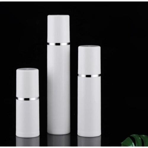 30ML white plastic airless bottle vacuum pump silver rim lotion emulsion serum foundation toner skin care cosmetic packing