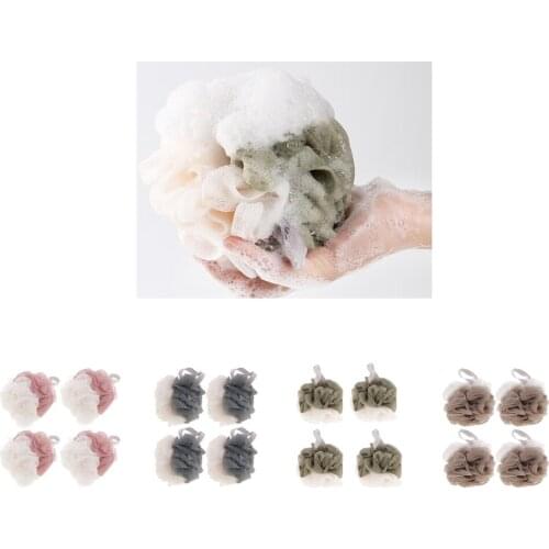 4 Pcs Bath Pouf Large Mesh Shower Sponge Body puff Mesh Exfoliate Skin Body Scrubber for Men Women Home Hotel