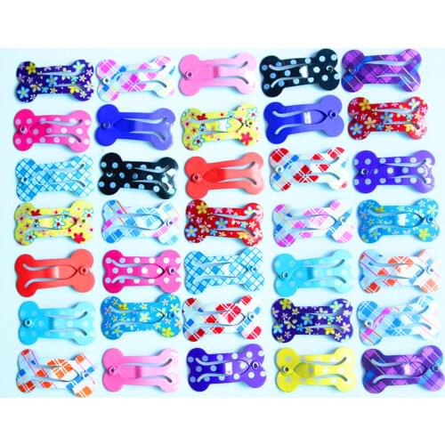 50PCS Cute Mini Dog Hair Clips Bones Dog BB Clips hairpins Dog Hair Accessories Dog Grooming Hair Accessories Pet Supplies