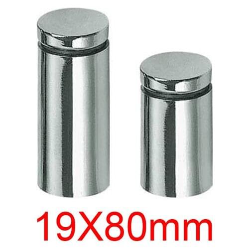 19mm diameter 80mm length Acrylic sheet nail, Stainless Steel Advertising Nail Screw, 19X80mm standoff pins, hollow & brush