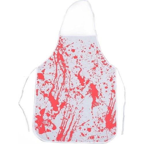 Cheerbows Halloween Bloody Apron For BBQ Cooking 72*52cm Blood Printed Polyester Fabrics Unisex Kitchen Baking Party Decorations