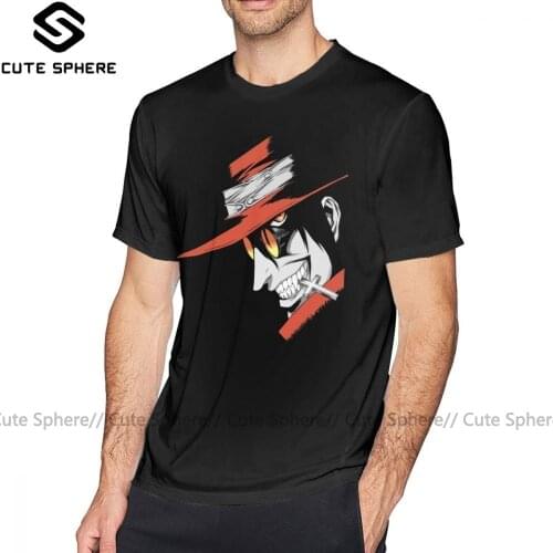 Hellsing T Shirt Hellsing Alucard Face T-Shirt Print Fashion Tee Shirt Short Sleeve Big 100 Cotton Cute Male Tshirt