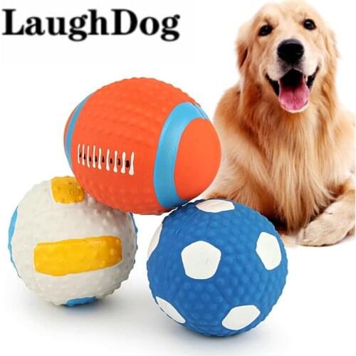 Rugby Small Dog Pet Toy Bite Resistant Squeaky Puppy Kitten Toys Chew Dogs Toys For Outdoor Play Pet Supplies Dog Accessories
