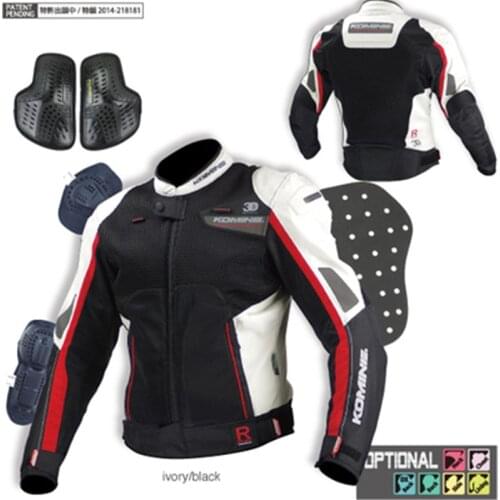 Komine JK092 Jacket Ttanium Alloy Mesh Breathable Motorcycle Downhill Bike Off Road Rider Riding Suit With Protective Gear Men