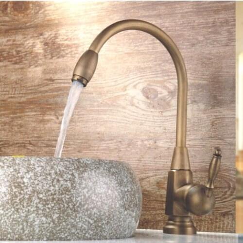 L17297 - Luxury Deck Mounted Bronze Finish Brass Material Wash Basin Mixer