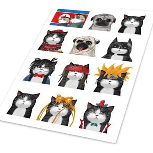 Noizzy Fashion Cat Caesar Emperor Car Auto Sticker Cartoon Motorcycle Decal Helmet Bicycle Suitcase Cup Car Styling Accessories