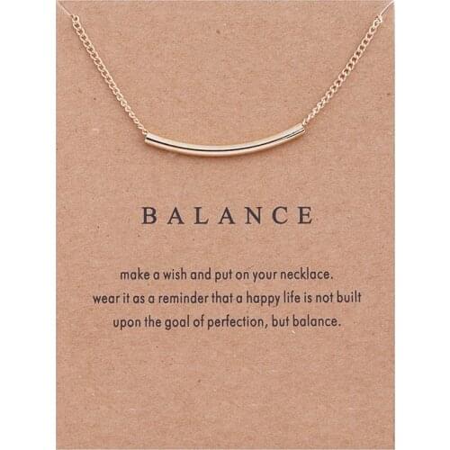 Fashion Choker Necklace Jewelry New Arrived Golden Balance Bar Message Pendant Chockers Necklace For Women Gift