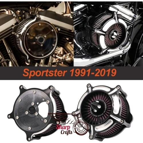 Motorcycle Accessories CNC Cut Large Air Cleaner Filter Intake System Kit For Harley Davidson Sportster XL883 XL1200 Forty Eight