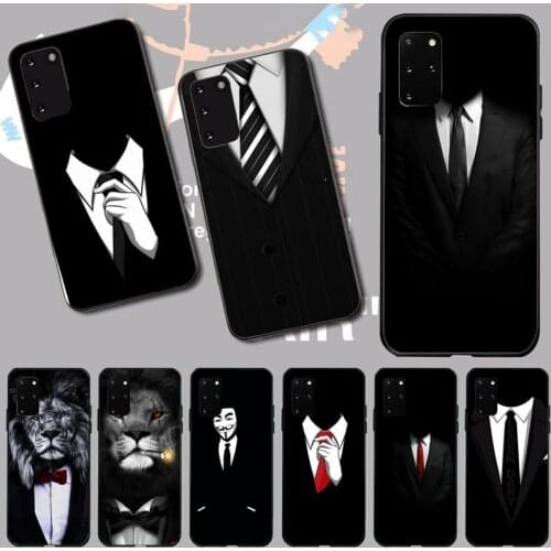 Man Suit Shirt Tie Phone Case For Samsung A32 A51 A52 A71 A50 A12 A21S S10 S20 S21 Plus Fe Ultra