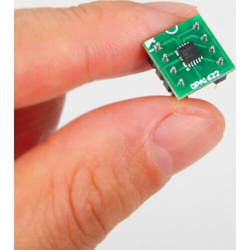 New TI OPA1622 dual op amp 145ma high current low distortion patch to in-line DIP8 amp