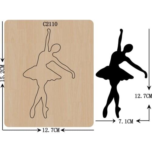New Ballet girl Wooden die Scrapbooking C2110 Cutting Dies
