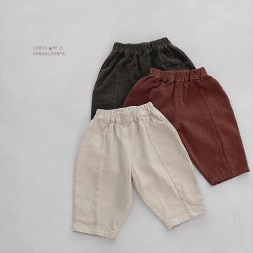 Autumn and winter new Korean childrens wear childrens solid Pants Boys' Korean casual pants baby radish pants