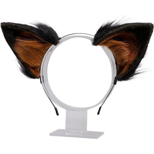 Animal Ear Costume Cosplay Cute Dog Ears Headband Hair Wear Halloween Party Headpiece Hair Accessories for Women Girls Adult