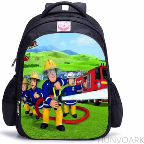16 Inch SAM FIRE Backpack 3D Printing Schoolbags Girls Boys Children School Bags Primary Toddler Mochila Infantil