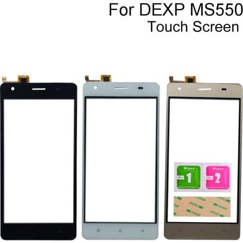 Touch Screen Front Glass For DEXP Ixion MS550 Touch Screen Digitizer Glass Repair Tools 3M Glue Wipes