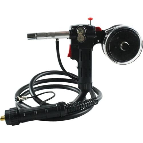 10Ft 3 Meters MIG Welder Spool Gun Wire Feeder Aluminum Welder Use Standard Spool with Euro Connection 24V DC Motor Free Nozzle