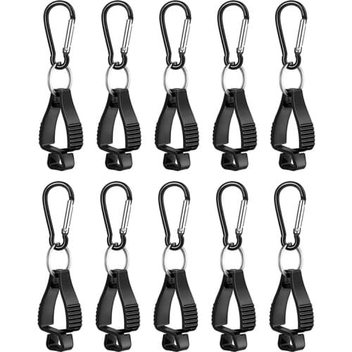 Top!-10Pcs Outdoor Work Belt Clip Work Gloves Safety Clip Towel Clip Fixed Glove Clip Multi-Function Tool