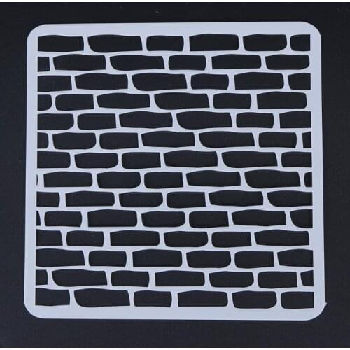 Brick Stencils for DIY Scrapbooking Plastic Handmade Template Photoalbum Diary Decor Painting Drawing Spray Tools Card Pochoir
