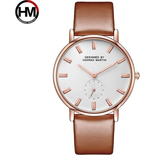 New women Luxury Brand quartz xfcs dw clock Ladies rose gold brown watches with Small second dial wrok horloges vrouwen uhren