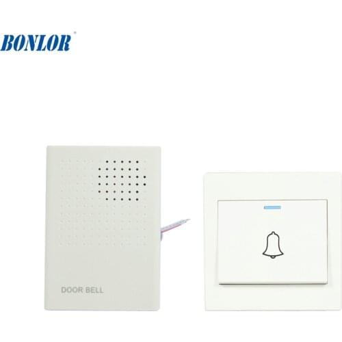 1 Full set Home use Door bell Push button and electronic Doorbell use AAA battery Free shipping Dingdong freeshipping