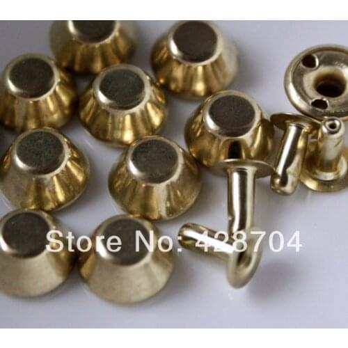 1000pcs 3/8 inch(10mm) Gold purse feet RIVET BUTTONS Punk Button