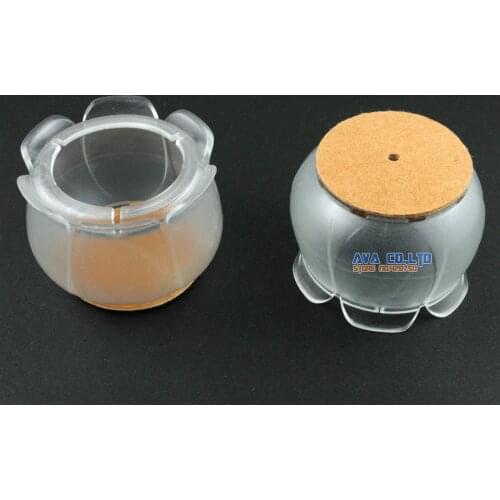 12 Pcs 45*34mm Chair Leg Cap Rubber Feet Protector Pad Flower Cover Felt Base