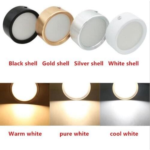 12W Surface Mounted LED downlight 7W 9w Ultra Thin Driverless Ceiling Lamps cob led spot lights 220V Ceiling Fixtures Lighting