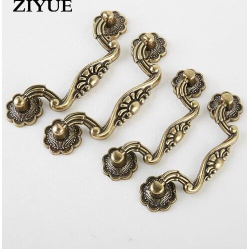 2PCS/Lot Free Shipping The Drawer Cabinet Door Handle Small European Zinc Alloy European Bronze Coat Cabinet Handle Handle