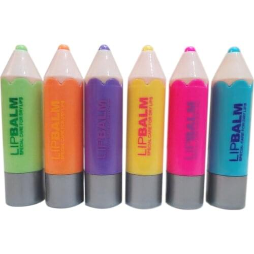 2017 Nutritious Professional Lip Balm Crayons Funny Pencil Shaped Moisturizer Lip Stick Balm Gloss Tool