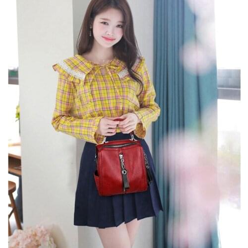 2021 New Fashion Mini Women Backpack Soft Leather Bagpack Travel Bag Female Rucksack Shoulder Bag School Backpacks for Girls