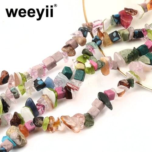 5~7MM Natural Stone Colorful Irregular Shape Freeform Stone Beads For Jewelry Making DIY Necklace Bracelet Accessories