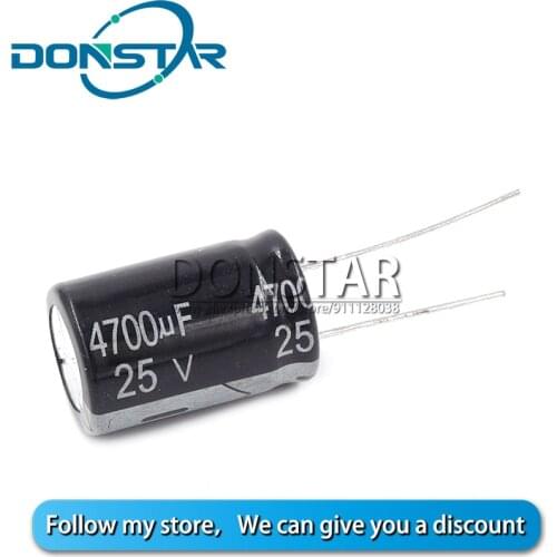 5PCS 4700UF 25V Aluminium Electrolytic Capacitor 25V 4700UF 16*25MM Electrolytic Capacitor