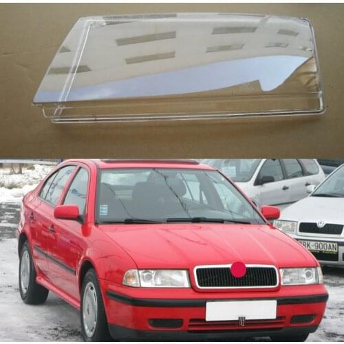 Car transparent glass lampshade for Skoda OCTAVIA headlamp shell 2001-2015