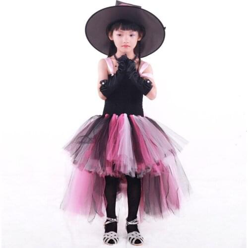 Children Autumn Winter Halloween Witch Princess Dress Girl Role Playing Vampirina Christmas Dress Girl Kids Tutu Dresses