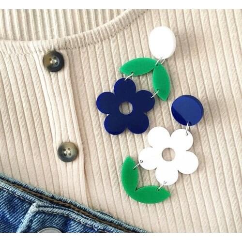 Designed combination flower fresh earrings DIY resin ackley pendant accessories homemade jewelry material bag