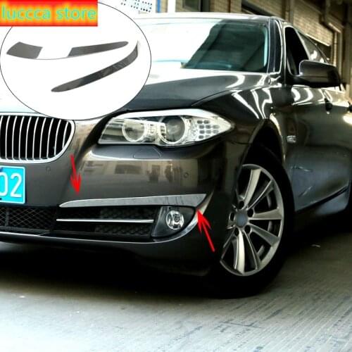 Chrome Exterior Front Fog Light Lamp Eyebrow Eyelid Stripe Cover Trim Styling Sticker Fit for BMW 5 Series F10 / GT F07 F18