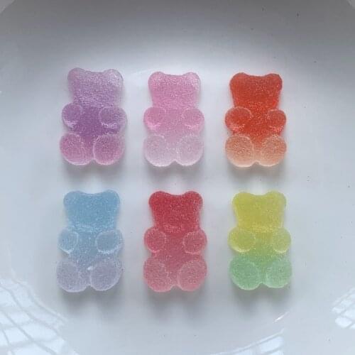 30Pcs 11*17mm Artificial Soft Candy Figurines DIY Craft Supplies Phone Shell Patch Arts Decor Materials Jewelry Hair Accessories