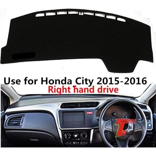 Taijs Right hand drive Car Dashboard Cover Dash Mat Dash-mat for Honda City 2015 2016 2017 2018 2019 Good Polyester Fiber