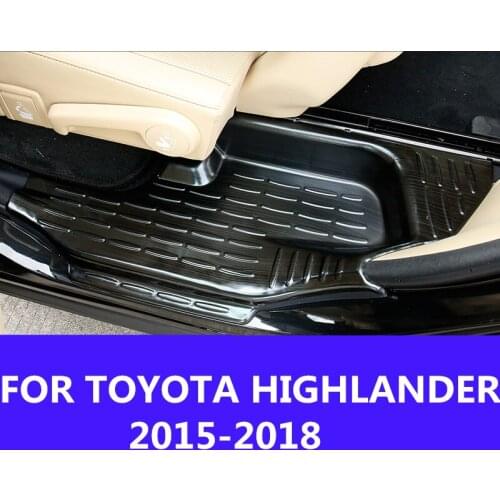 Stainless steel welcome pedal refires door sill strip parts Interior decoration Auto Accessories FOR TOYOTA HIGHLANDER 2015-2018